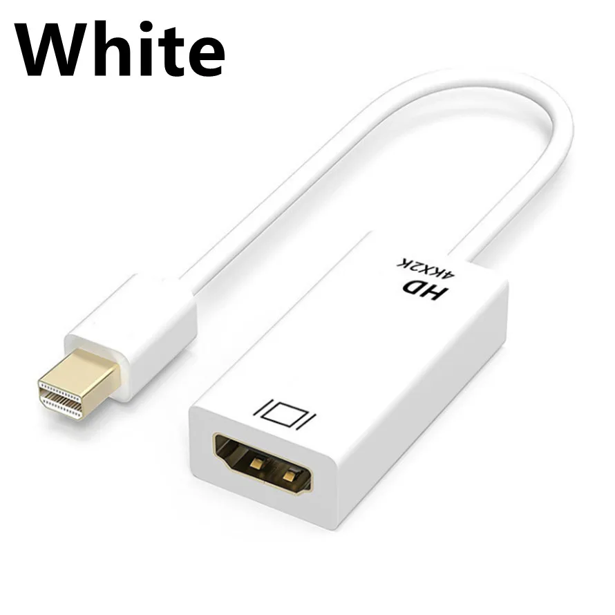 Mini DP-HDMI 호환 어댑터 Thunderbolt-MacBook 표면 노트북 TV 모니터 프로젝터 용 4K HDMI 호환 변환기