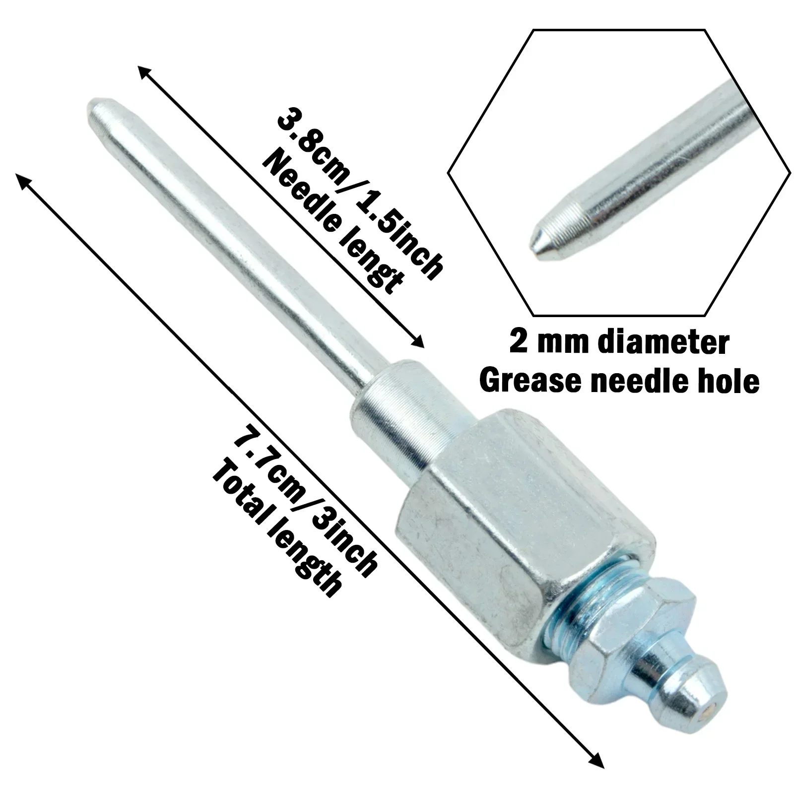 Grease Injector Needle Fitting Holder Joints Bearings Grease Needle Adapter HSS Type Distributor Nozzle Oil Tip 1pcs