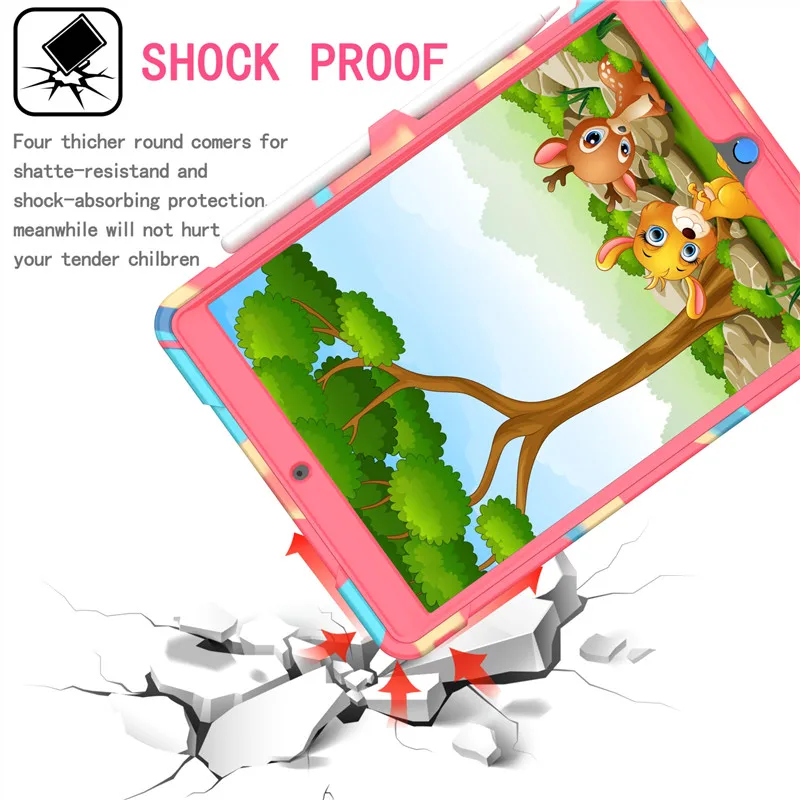Capa à Prova de Choque com Suporte de Anel para Crianças Ipad Air Ipad 10.2 7th 8th 9th Generation Ipad Pro 10.5 11 2023 - Imagem 6