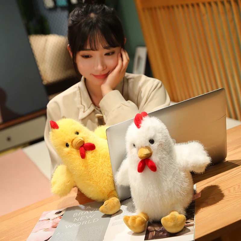 Nice Cute Chicken Stuffed Animal Plush Doll Toy - Farm Animal Cuddler For Kids' Room Decor - Ideal Gift For Easter Eggs Gifts