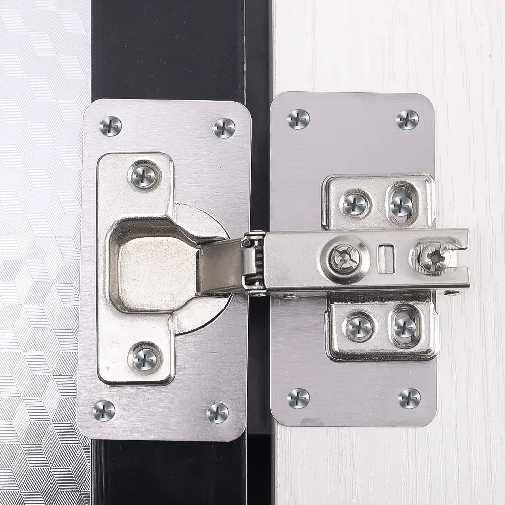 Cabinet Hinge Repair Plate Stainless Steel Door Hinge Mounting Plate Holes Hardware Fixing Brackets Kits Repair Tools Hinge Repair Plate Cabinet Hinges Cabinet Door Hinges Stainless Steel Door Hinges