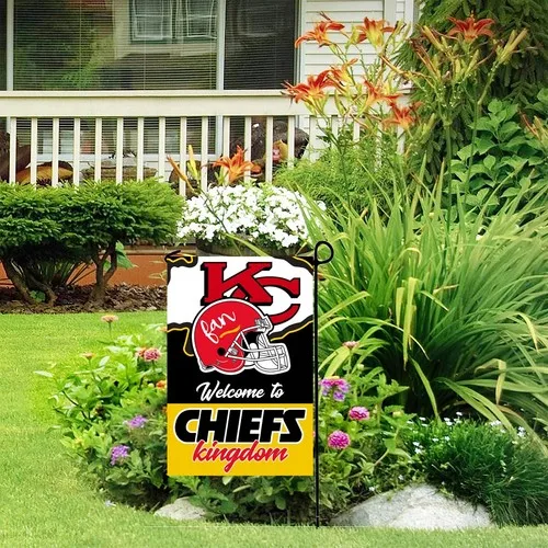 Chiefs Kingdom Spirit Double-Sided Garden Banner, 12x18 Yard Flag
