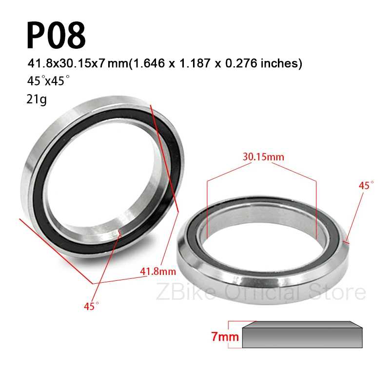 Bicycle Ball Bearing Bike Headset Bearings Bike Headset Bearings 41/41.8/46.9/47/49/52mm Mtb Road Bicycle Headset Bearing Repair Steel Parts Accessories Straight Bearing