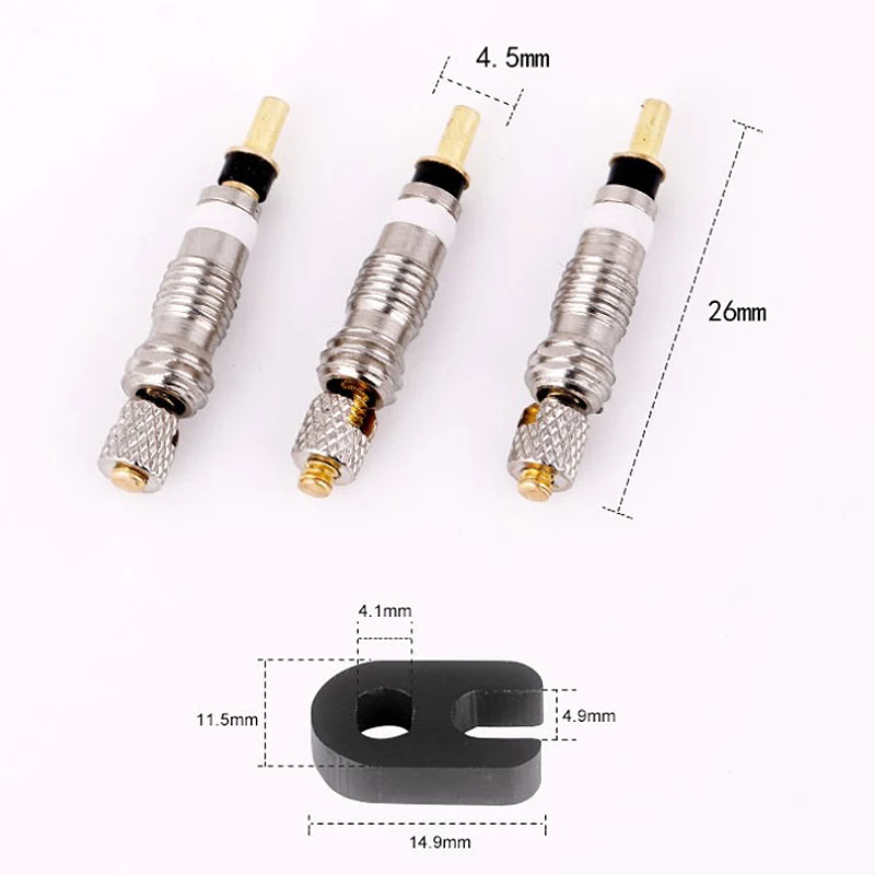 12PCS Presta Valve Brass Core Tool MTB Road Bike Tubes Repair Tire Service Parts Bike Tire Air Valve With Tool