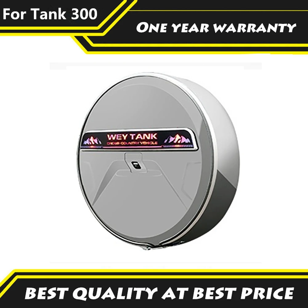 

Stainless Steel Spare Tire Cover Full Package Tailgate Tire Cover With LED Light For Tank 300 Car Decoration Accessories