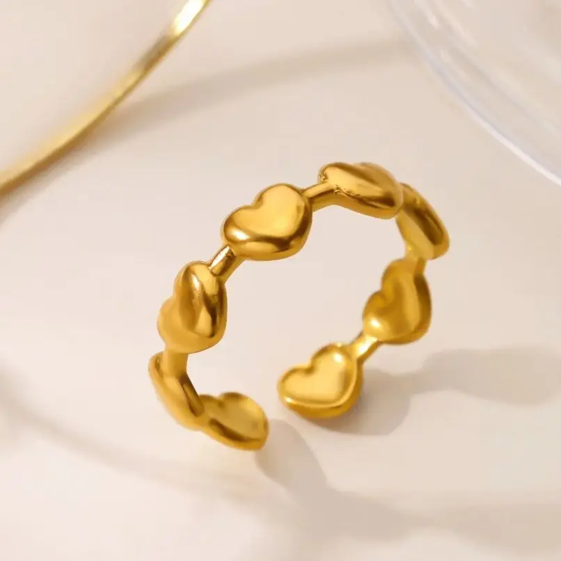 Stainless Steel Heart Rings for Women