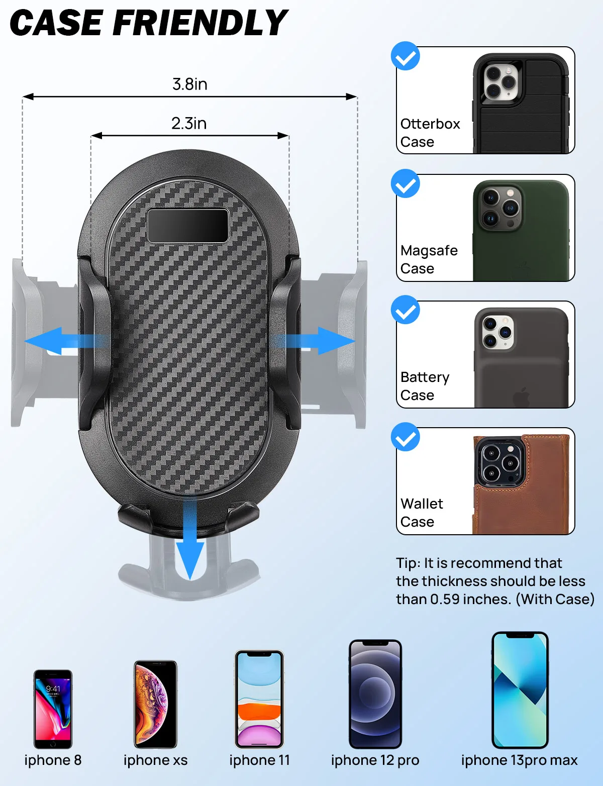 Für Tesla Model 3 Y Auto Innen Handyhalter Ständer 360° Rotation Halterung  Mount