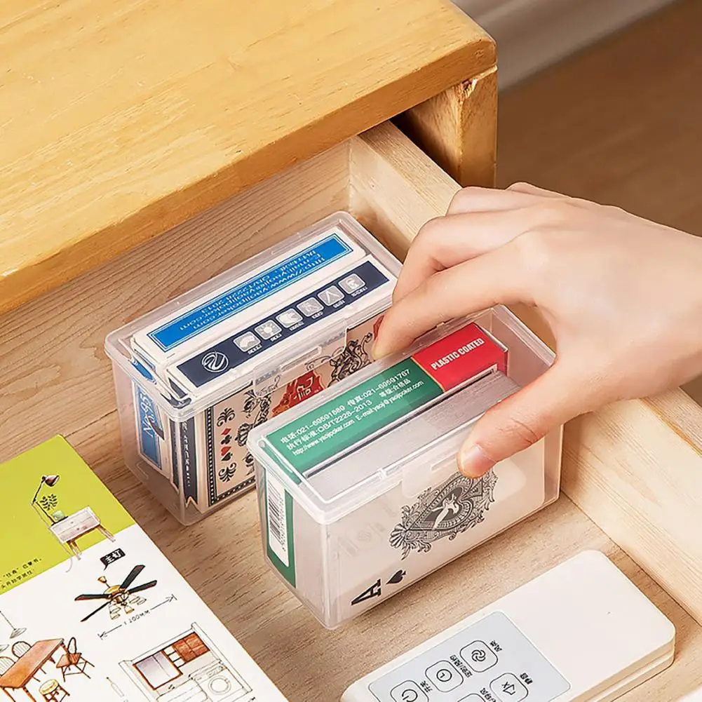 

Scrapbooking Supplies Organizer Plastic Card Storage Box Multi-purpose Organizer for Small Items Snaps Closed Mouth Transparent