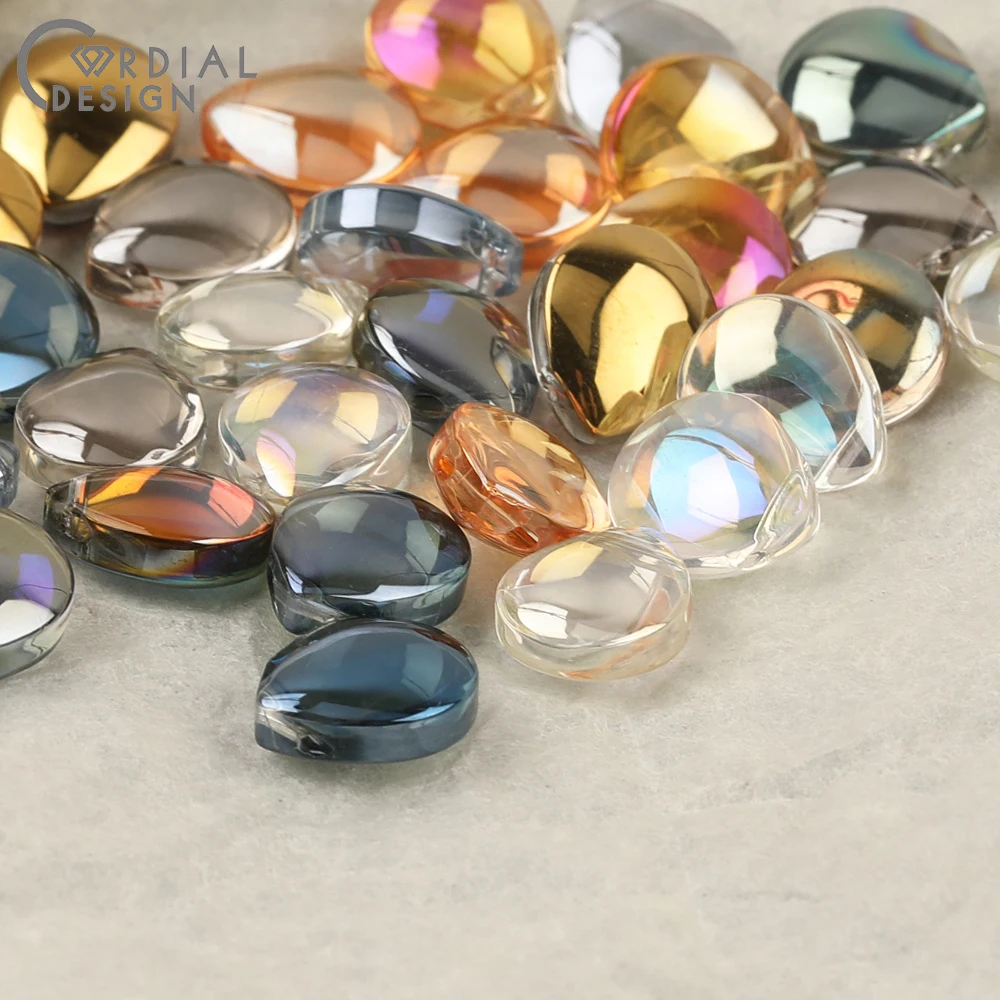 Cordial Design 10*12MM 300pcs Beads Making/Hand Made/DIY Glass Bead/Aurora Effect/Waterdrop Shape/Jewelry Findings & Components - cordial