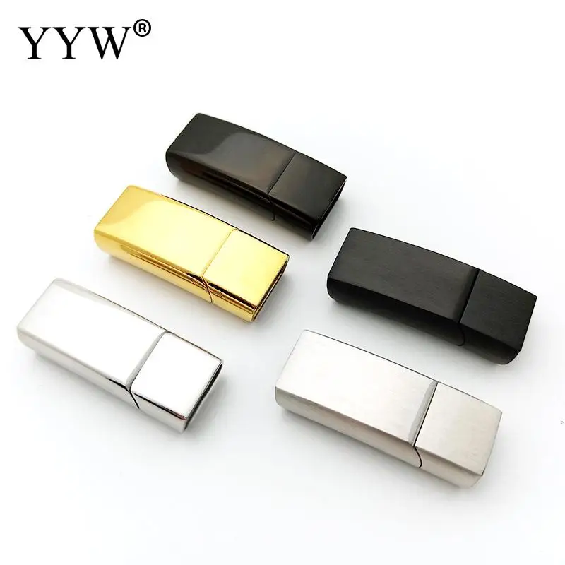 10PCs Stainless Steel Magnetic Clasps Hole 12x6mm for Leather Bracelets Clasp Magnet DIY Bracelet Jewelry Making Accessories