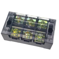 1Pcs TB4503 45A 600V Dual Row Barrier Screw Terminal Block Strip Wire Connector Insulated DIY Electrical Fix Fence High Quality 3