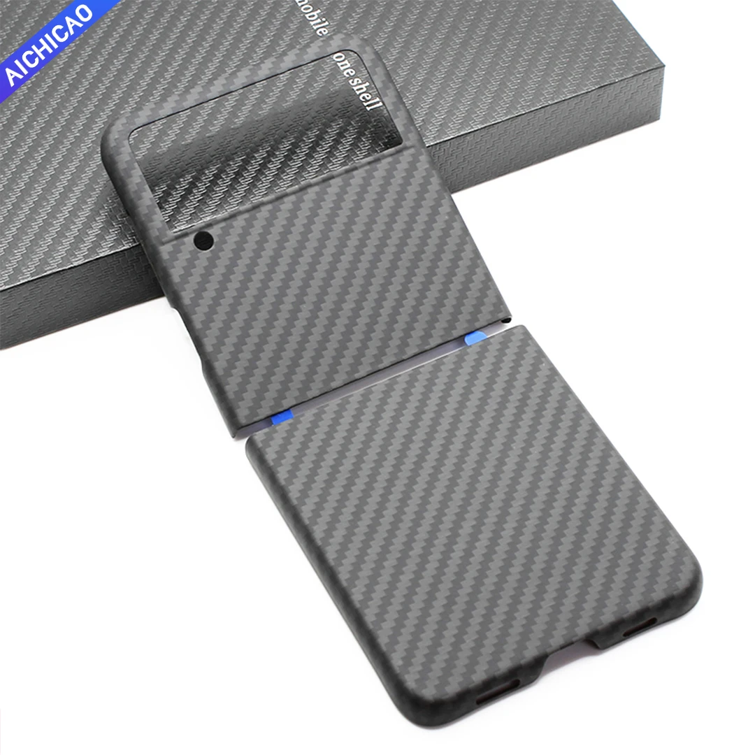 Acccarbon Case Real Carbon Fiber Case For Samsung Galaxy Z Flip 4 Case