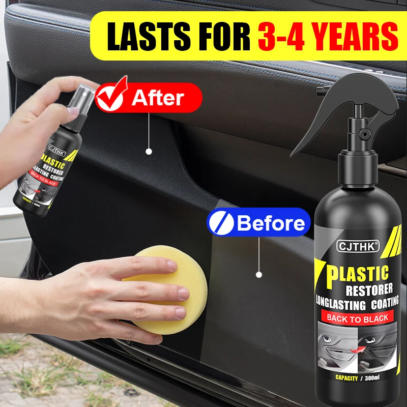 Car Plastic Restorer Coating Agent Auto Plastic Rubber Exterior Repair Clean Refresh Restoration Agent Black Shine Seal Brighten 2