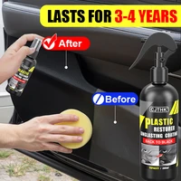 Car Plastic Restorer Coating Agent Auto Plastic Rubber Exterior Repair Clean Refresh Restoration Agent Black Shine Seal Brighten 2