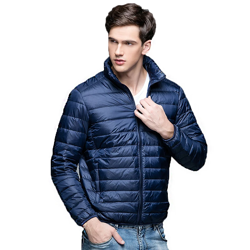 Packable Down Jackets Men's Ultralight Camping Trekking Waterproof Winter Coat Outdoor Windproof Warm Puffer Jacket Male CHRLCK down jackets