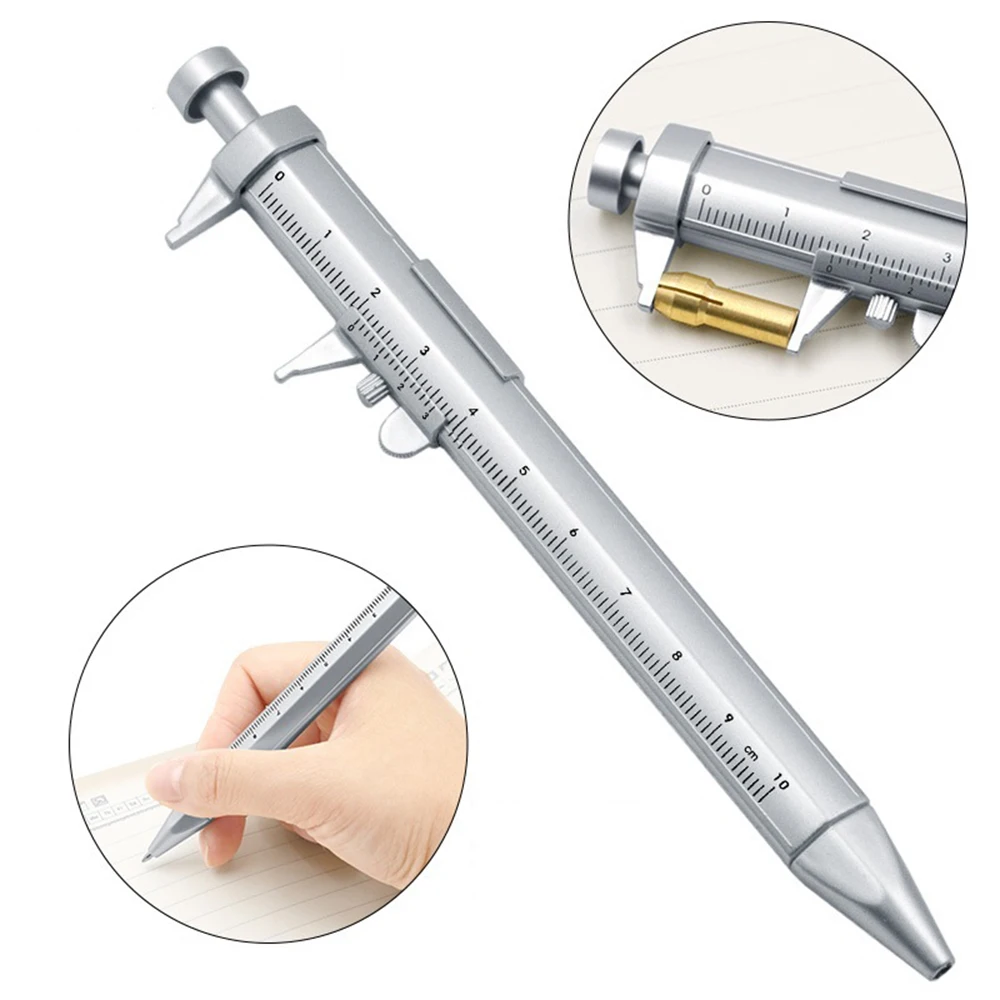 

Multifunction Caliper Pen Ball-Point Gel Ink Ballpoint Pen Vernier Caliper Roller Ball Manual Pen Student Creativity Stationery