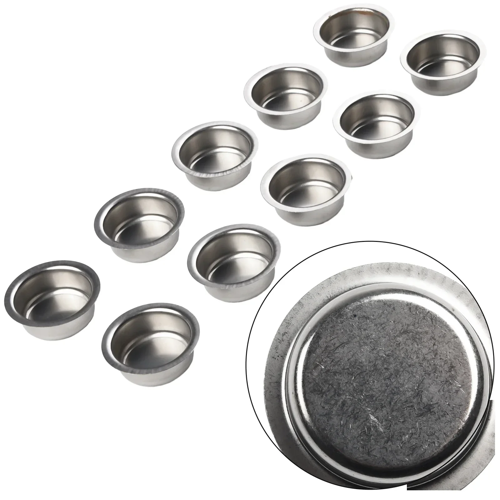 High Quality Candle Cups Accessories For Glass Candles True Color 5*5*1.7cm Stainless Steel Hardware Specifications