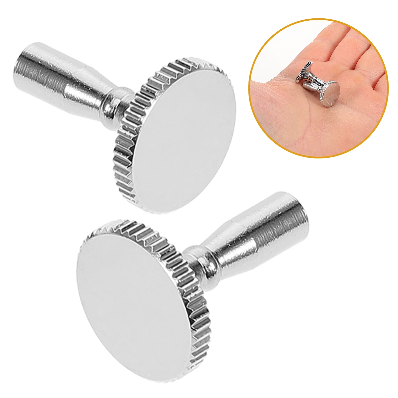 

4 Pcs Lamp Head Knob Switch Light Socket Sconce On/off Knobs Replacement Turn Metal Standard