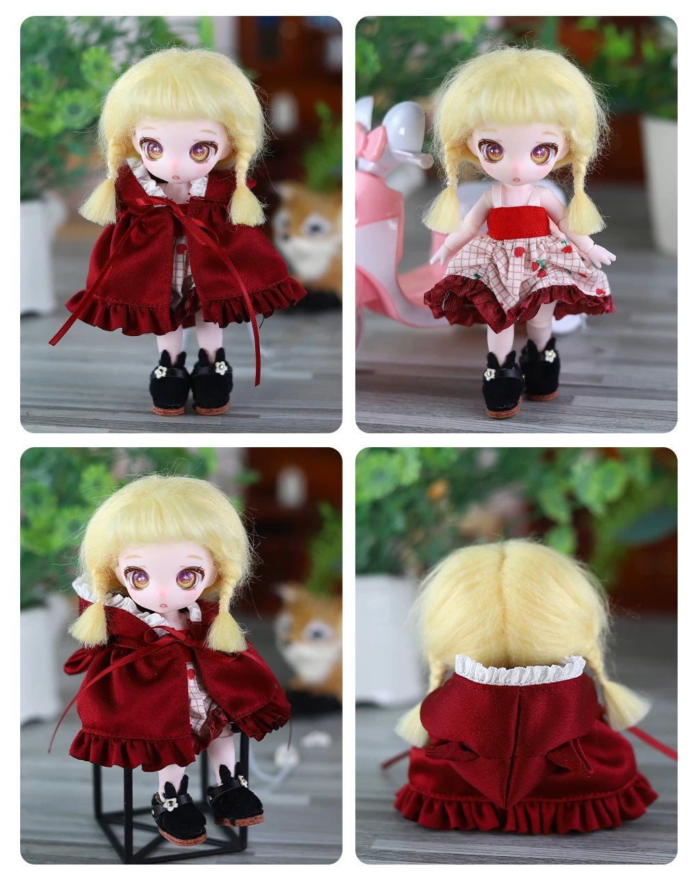 DBS Dream Fairy BJD OB11 MAYTREE Puppenzubehör Perücke Ersatz 1/12 Puppenkopf süßer Pony Perücke Spielzeug SD – Detail 10