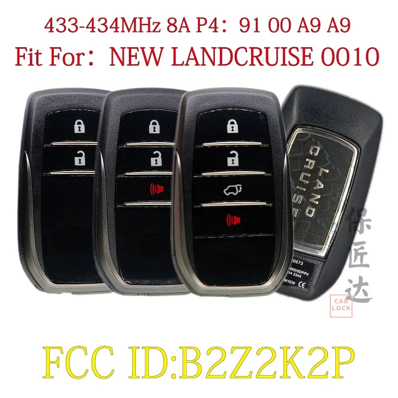 

BaoJiangDd Smart Remote Fit For Toyota 2020 NEW Land Cruiser 434MHz 8A 61E976-0010 FCC ID: B2Z2K2P Land Cruiser Keyless Car Key