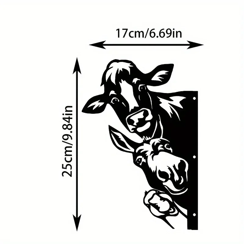 

Hello Young Farm Peeping Chicken Animal Shape Iron Silhouette Iron Outdoor Garden Fence Cattle Animal Breeding Farm Metal Wall D