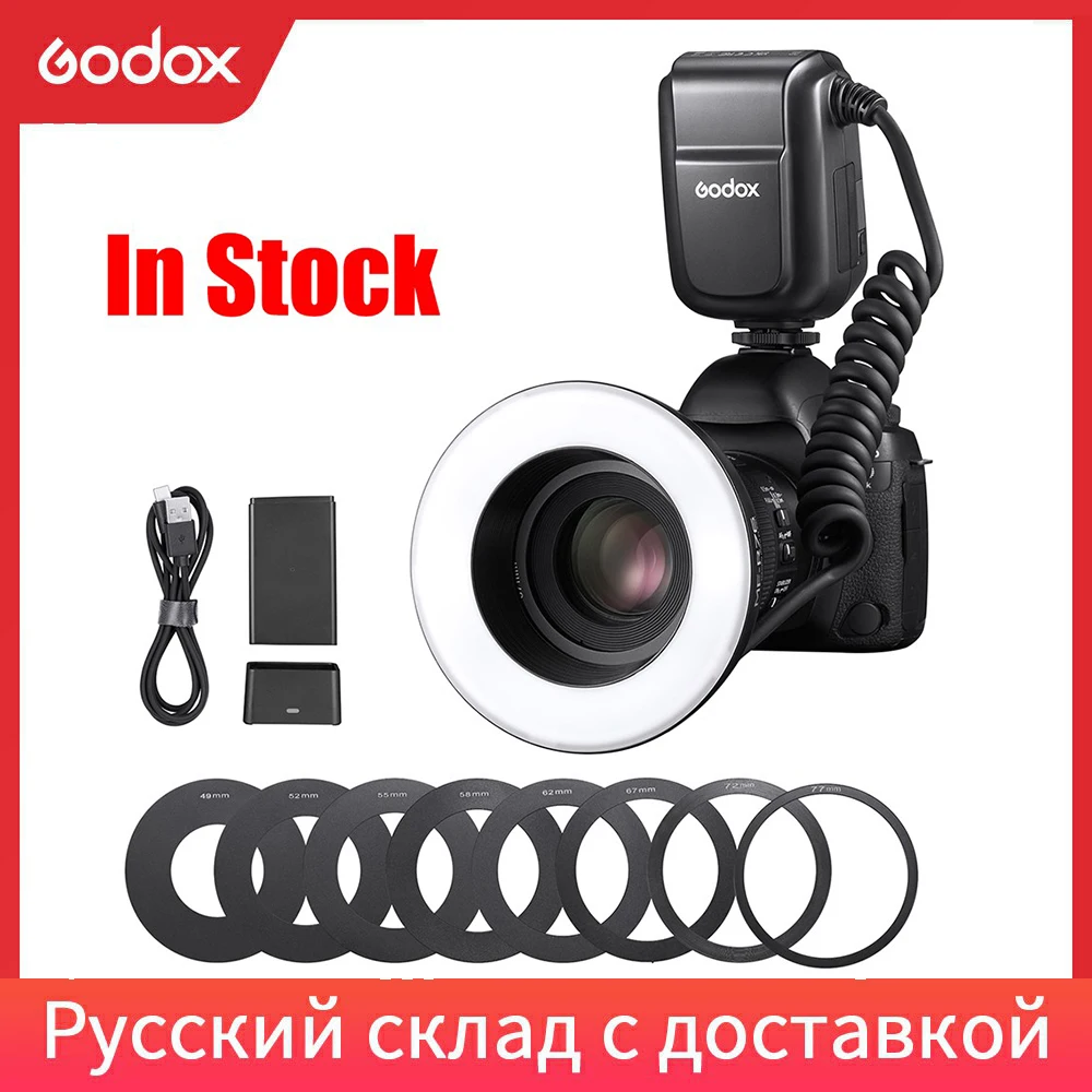 Godox MF R76 RING76 5000K Macro LED Ring Light Speedlite Flash Light