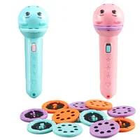 Children Luminous Animal Projection Flashlight Toy Flashlight Baby Early  Education Cute Cartoon Fun Boys And Girls Stall Gift T 1