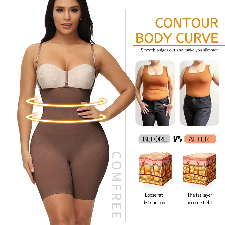 thong shapewear Shapewear Bodysuit for Women Tummy Control Full Body Shaper Thigh Slimmer Shorts Waist Trainer Slimming Underwear Belly Fajas shapewear bodysuit