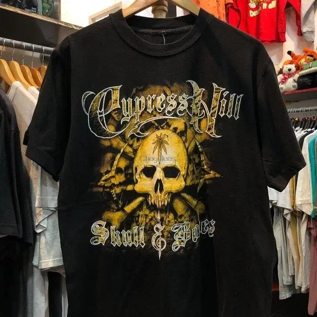 Remake Cypress Hill Skull And Bones T Shirt Tutte Le Dimensioni Lb5670