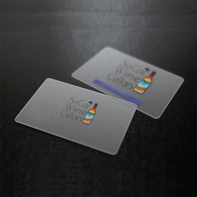 

Luxury Custom Transparent Small Pvc Business Card Printing Office Supplies Plastic Print Visit Waterproof Round Corners Cards