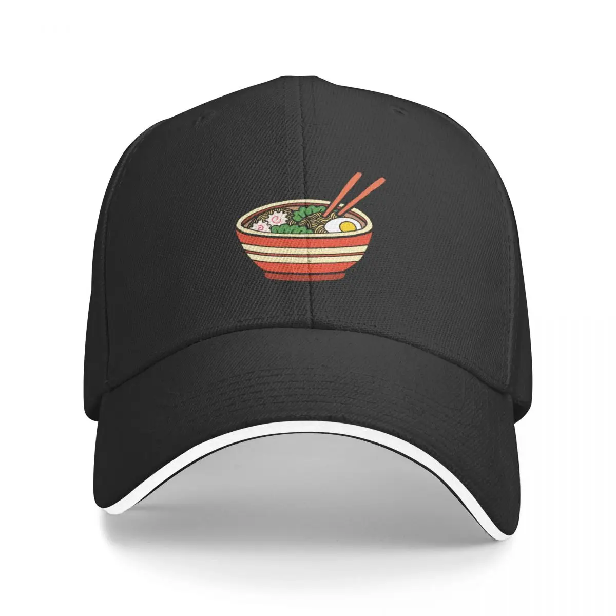 

New Ramen Bowl Pattern in Orange Baseball Cap party hats Designer Hat cute Visor Men's Hat Luxury Women's