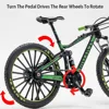 1:8 Scale Off-road Mountain Bike Model Miniature Toys Alloy Diecast Shock Absorption Doodle Road Racing Bicycles Kids Gifts 5