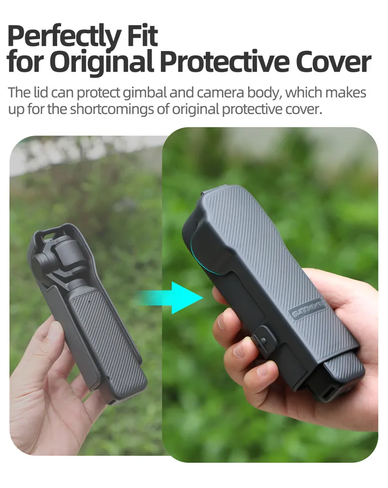 For DJI Osmo Pocket 3 Protective Case Camera Lens Screen Protector Anti-fall Flip Cover Quick Release Case Accessories