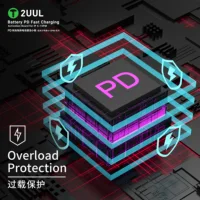 بوردة شحن بطاريات 2UUL BT01 (شحن سريع PD) – تدعم أيفون 6 حتى 15 Pro Max 3
