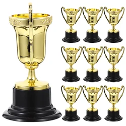 10pcs Trophy Award Golden Colored Trophy Set Award Cups for Football Soccer Baseball Carnival Prize Party Favors for Boys and
