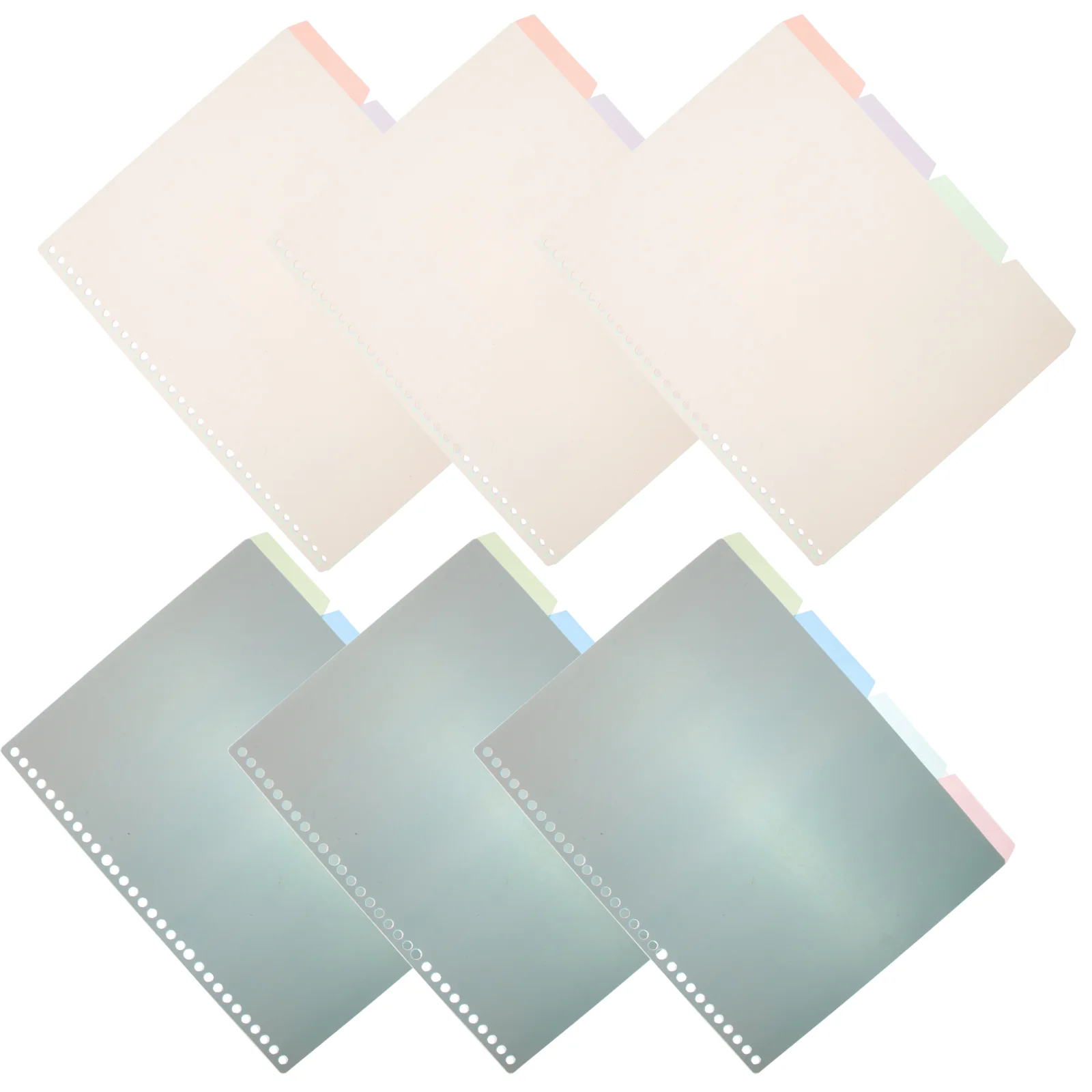 

6 Sets Colored Binder Dividers Professional Binder Tabs Household Tab Dividers Book Supply