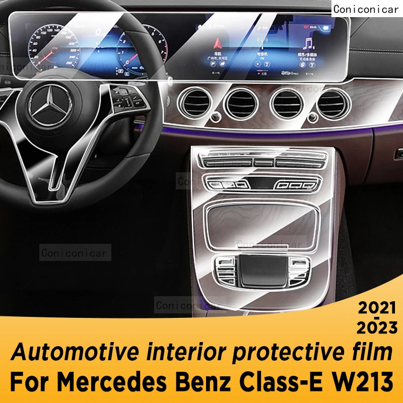 

For Merceds Benz E CLASS W213 2021-2023 Gearbox Panel Navigation Automotive Interior Screen Protective Film TPU Anti-Scratch