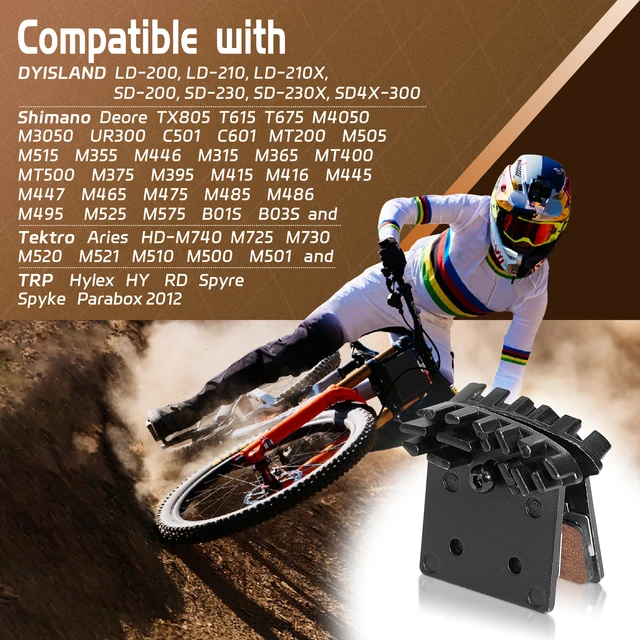 4 paia di pastiglie per freni a disco per mountain bike, in