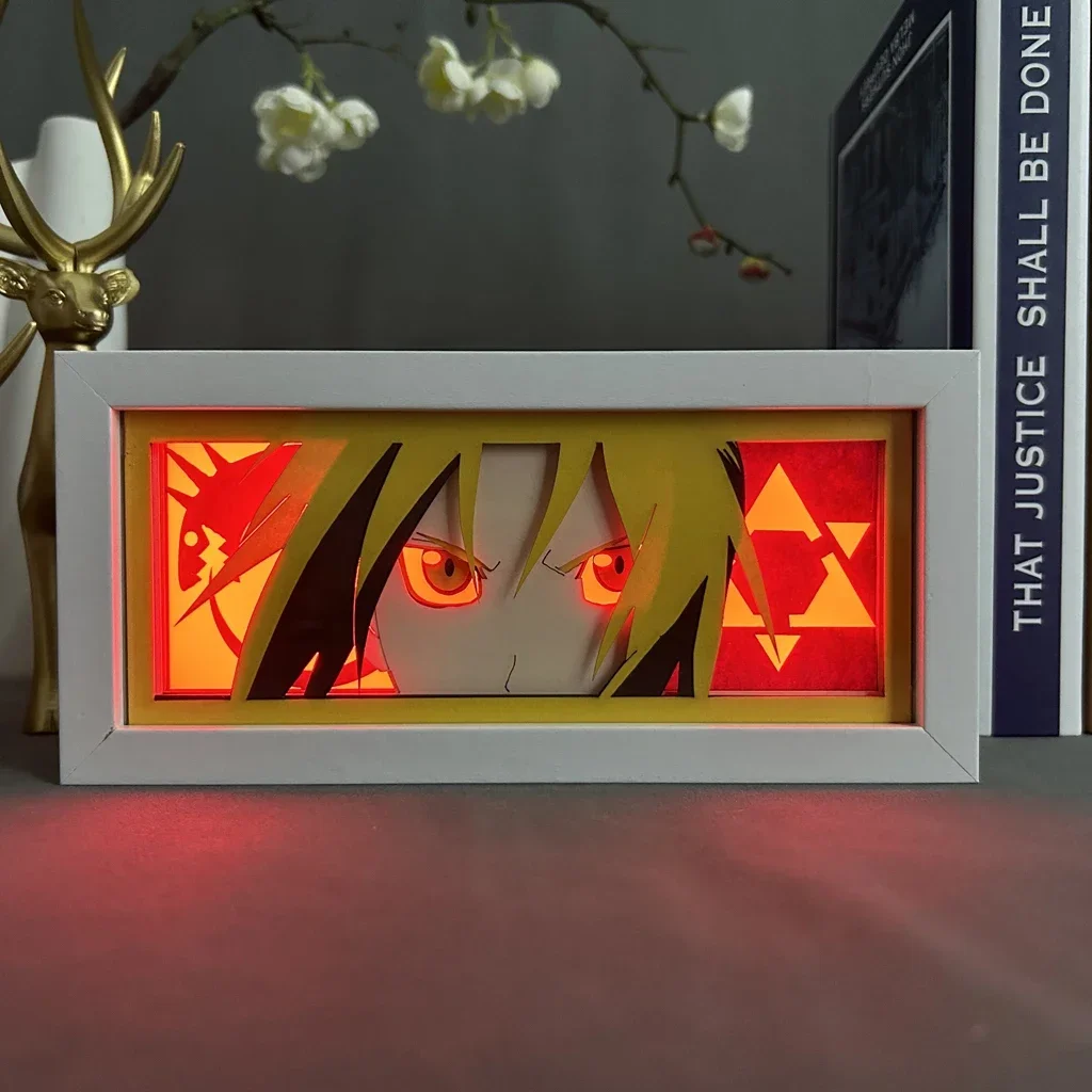 

Light Box Fullmetal Alchemist Edward Elric Face for Room Decor Manga Paper Cut LED Night Lamp Fullmetal Alchemist LightboxAnime