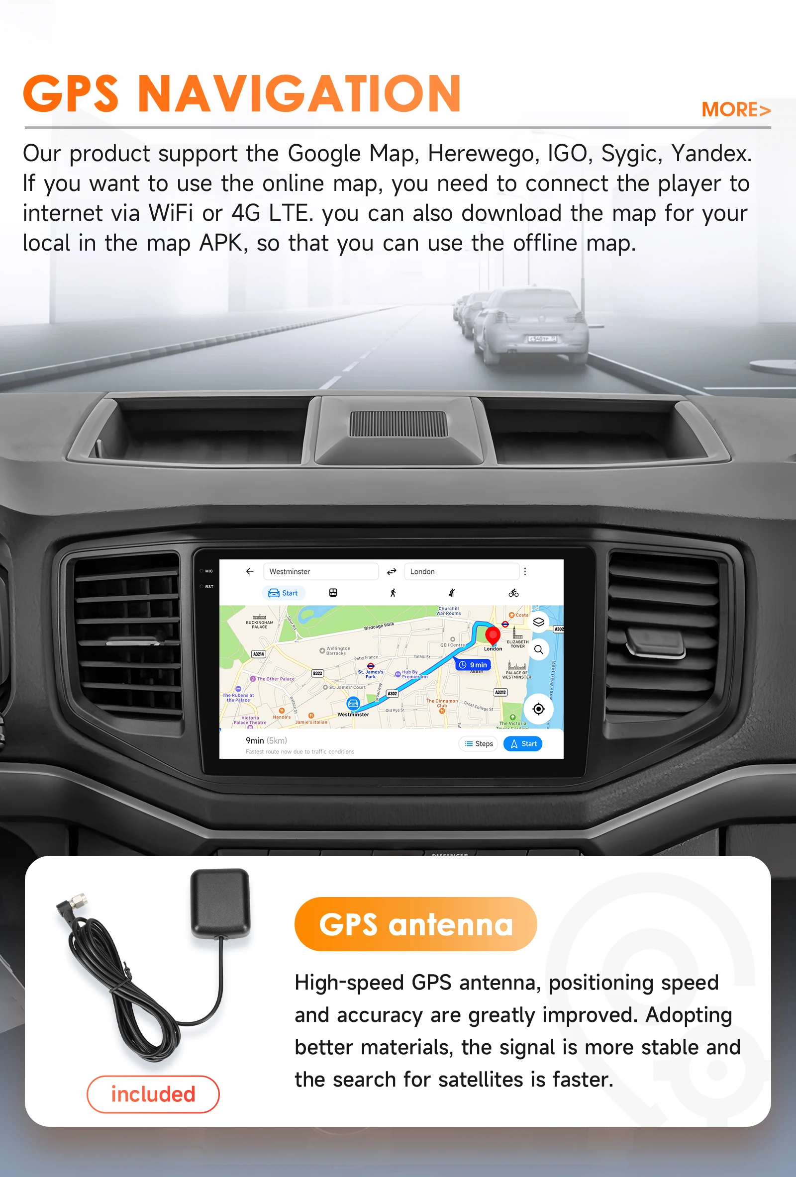 9"2DIN Carplay Android14 Autoradio für Vw Amarok 2017 2018 2019 2020 2021 Multimedia von Snapdragon 6115 Autoradio 360 Cam Bildschirm – Detail 32