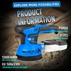 400W Random Orbital Electric Sander Machine 7-Speed Transmission With 21Pcs 125mm Sandpapers Dust by PROSTORMER 3