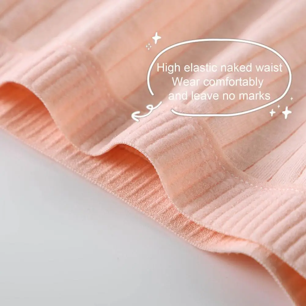 1Pc Solid Color Women Safety Panties with Elastic Waistband Women Underwear Breathable Soft Mid Waist Boxers for Ladies