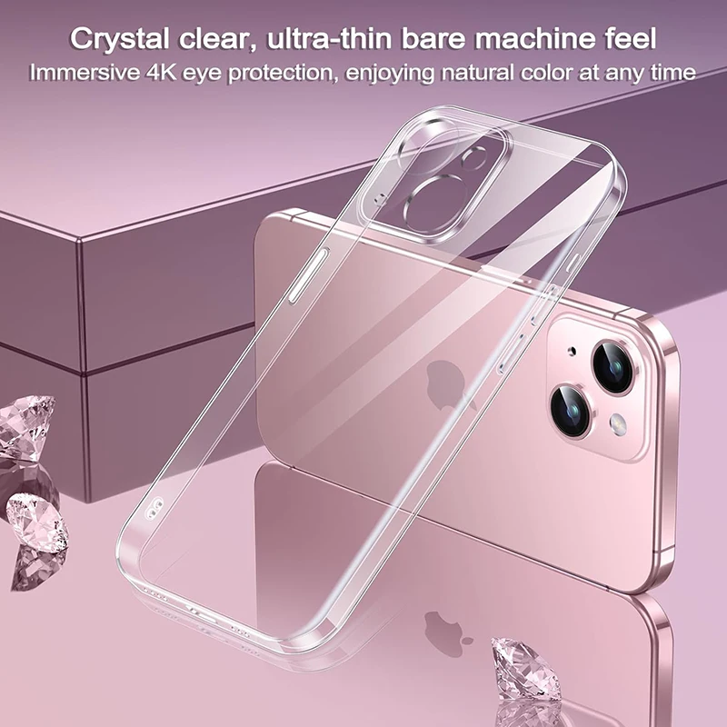 Ultra Thin Soft Silicone Case For iPhone 15 14 13 12 11 Pro XS Max X XR SE 2 3 7 8 Plus Transparent Phone Shell Back Cover 15 13