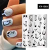 French Nail Art Stamping Plate Geometry Wave Line Drawing Templates Nail Art Stamping Plate smile Nail Charm Mold Stencil Tools 3