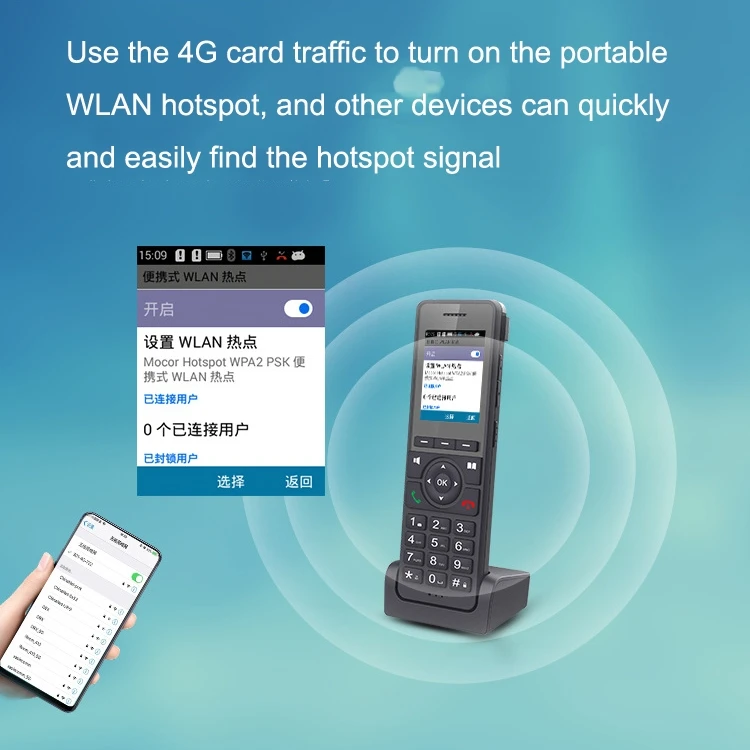 2G/3G/4G phone 2.4G WiFi SIP Phone VOIP Telephone Handheld phones for office home school hotels