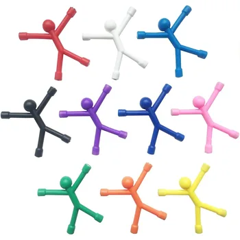 10 Uds imanes de nevera Mini hombre pegatina magnética de nevera Flexible lindo y colorido imán de nevera hombre para decoración del hogar y la Oficina