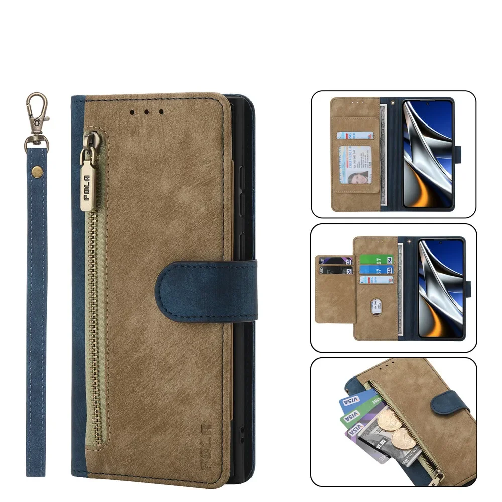 

Luxury Business Leather Case For Xiaomi Mi Poco C40 X4 M4 Pro 5G M3 X3 NFC F4 F3 GT F2 F1 M2 X2 M5S Pro Flip Wallet Cover