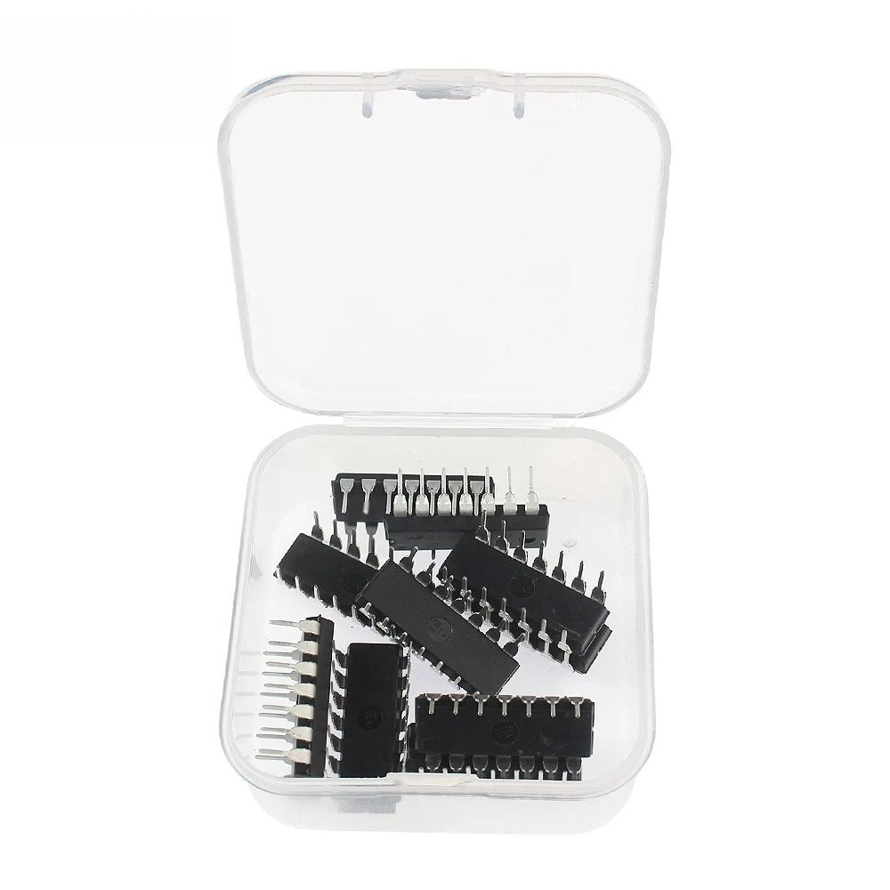 50pcs/box 74HC/74LS Logic IC Kit 74HC00 74HC02 74HC04 74HC08 74HC32 74LS00 74LS02 74LS04 74LS08 74LS32 DIP-14