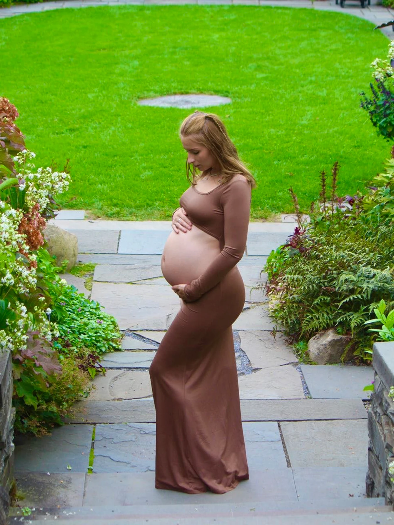 Maternity Bodycon Dresses Pregnant Photo Dress Square Neck Long Sleeve Wedding Party Pregnant Clothes 5 Sb9b01aa78c4f4a59ba36fdc26139cb7cp