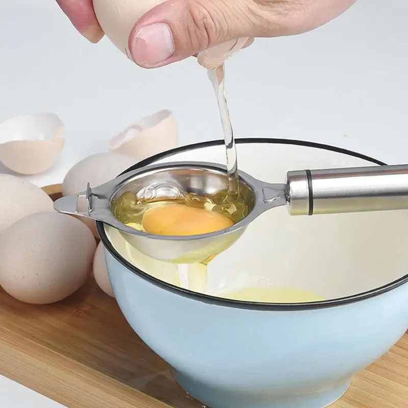 

Egg White Separator Stainless Steel Yolk Filter Egg Cracking Divider Egg White Dividers Baking Accessories Kitchen Tools